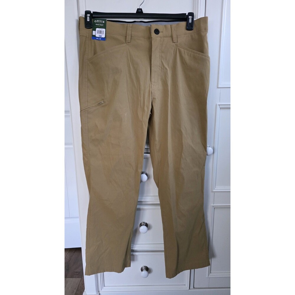 Orvis Tech Pants Stretch Performance Water Resistant Casual Chino Mens Sz 36x30
